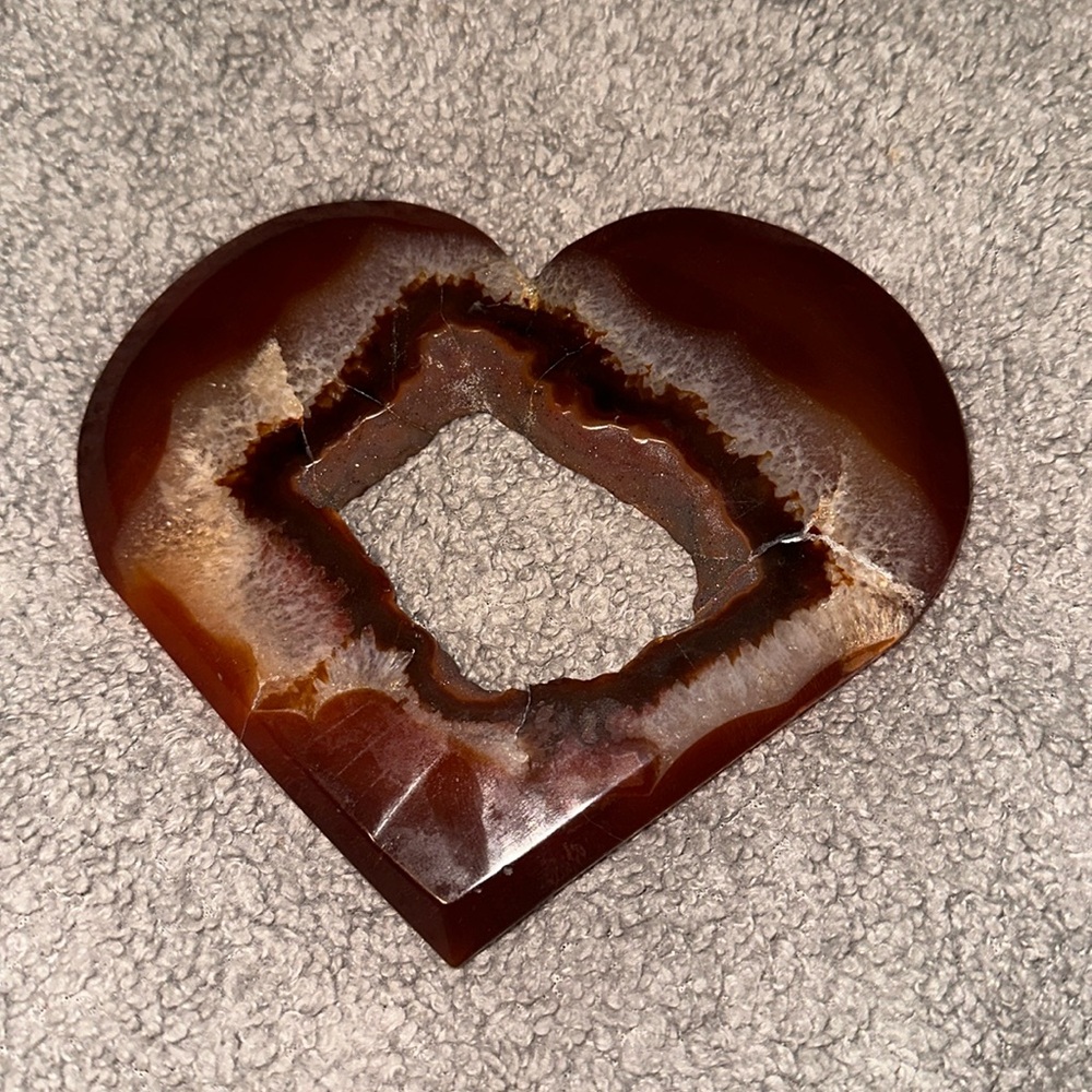 Carnelian Heart with druzy